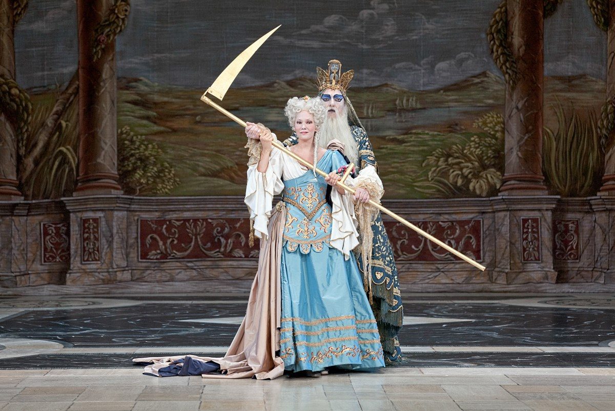 « Atys » de Lully, costumes de Patrice Cauchetier, Opéra-Comique, 2011. É. Fonnard et B. Deletré © Pierre Grosbois